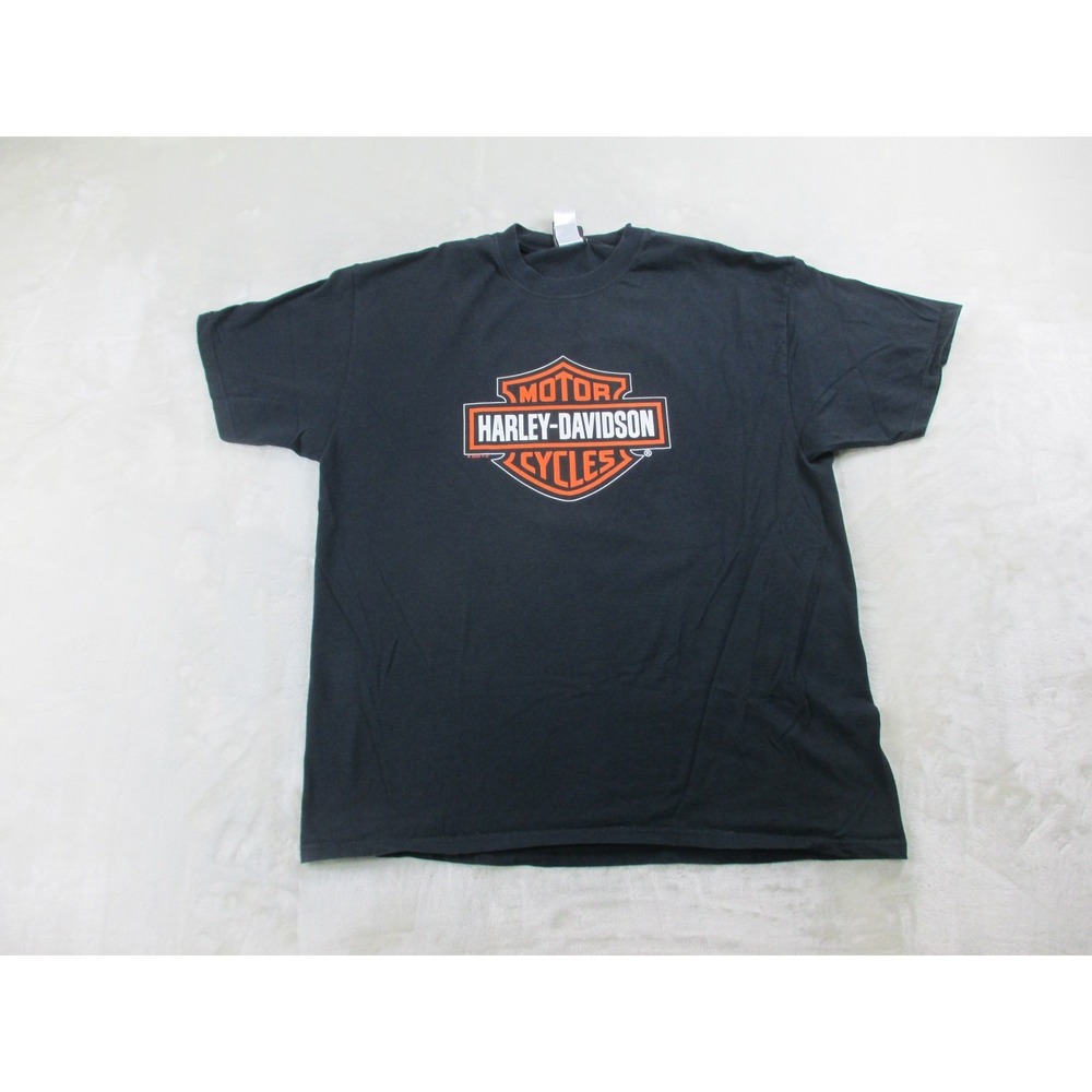 VINTAGE Harley Davidson Shirt Mens Extra Large Black Boston Motorcycle 2006*